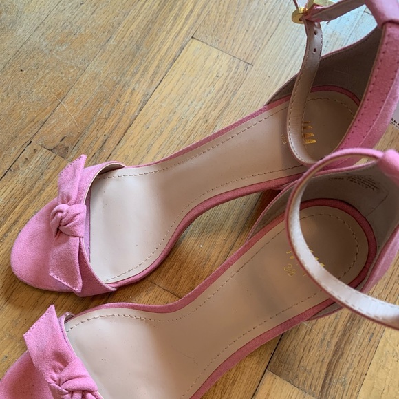 H&M Pink Block Heel Sandals Size 7 - Picture 2 of 3